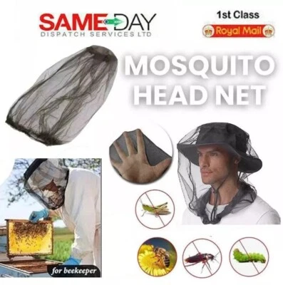Midge Head Net Mosquito Hat Insect Fly Mesh Face Protector Travel Camping - Image 1 of 4