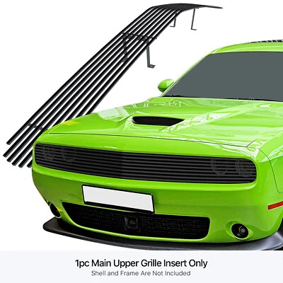 Se adapta a Dodge Challenger Phantom 2015-2023 inserto de rejilla de billet negro Foto 1 de 4