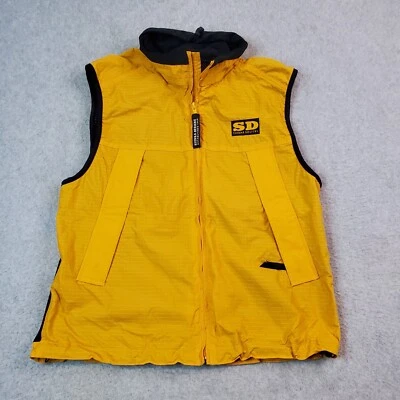 Vtg Sierra Designs Vest Sz Small Yellow Pockets Gorpcore Nylon Ripstop Full Zip - Image 1 of 4