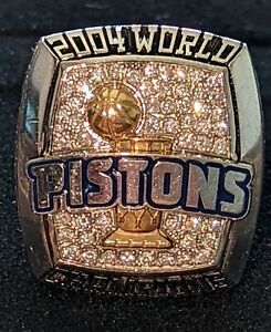 Detroit Pistons 2004 NBA Championship Ring 10k Diamonds