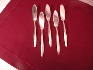 Set Of 5 Butter Spreaders 18/8 Harmony Stainless Steel 5 3/8" - Picture 1 of 5