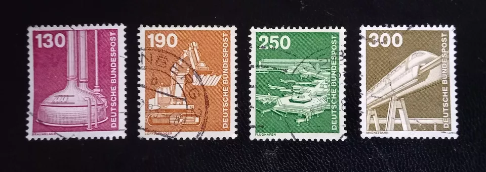 Partial Germany / D. Bundespost used stamp set: 1982 Industry and Technology - Image 1 of 1