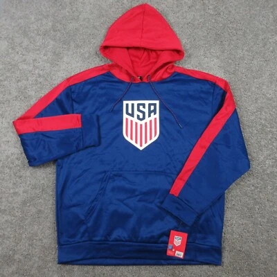 Suéter de fútbol de Estados Unidos para hombre XL azul rojo sudadera con capucha equipo nacional Foto 1 de 4