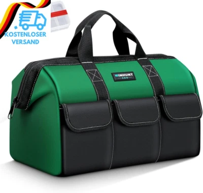 WINHUNT Werkzeugtasche 44×25×29Cm, Aus 1680D Polyester,Mit 6 Multi-Taschen, Grün