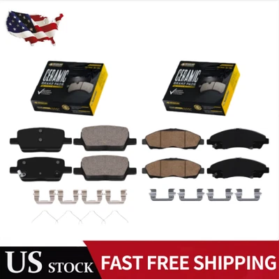 Pastilhas de freio a disco dianteiras e traseiras de cerâmica adequadas para Chevrolet Traverse GMC Acadia - Imagem 1 de 4