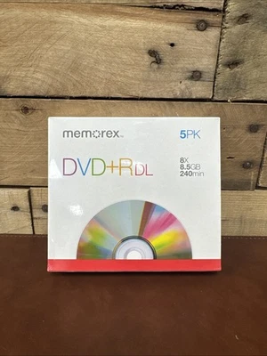 Memorex DVD+R DL Dual Layer 5 Pack DVD+RDL  8x 8.5 GB 240 min NEW, SEALED - Image 1 of 3