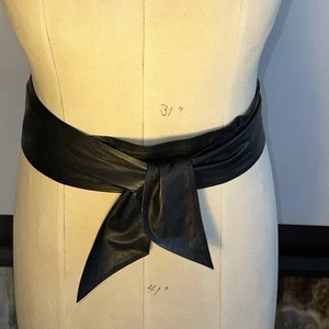 Mujer Obi/Faja Cinturón Cintura Autoatado Envoltura Cuero Suave/Gamuza 80” Largo 2.5” Ancho - Imagen 1 de 5