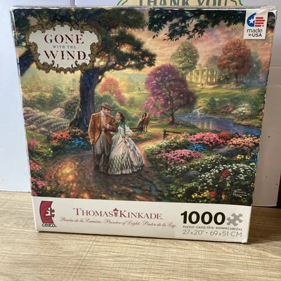Thomas Kinkade GONE WITH THE WIND 1000 piece puzzle 27” X 20 New Sealed - Image 1 of 4