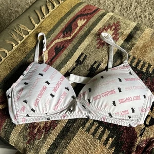 Great Condition Juicy Couture White/Pink/Black Logo Adjustable Straps Free Ship - Picture 1 of 7