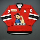 2018-19 Kiira Dosdall Metropolitan Riveters Game Worn NWHL Jersey PHF MeiGray