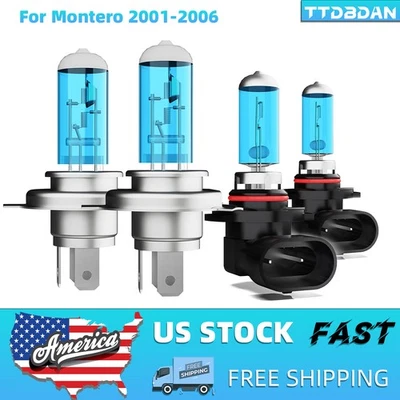 For Mitsubishi Montero 2001-2006 Halogen Headlight Bulbs Hi/Low Beam Fog light - Imagem 1 de 4