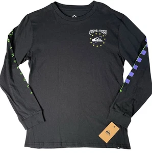 Quiksilver Cosmic Energy Long Sleeve T-Shirt Black Men’s Large Surf Skate NWT - Picture 1 of 7
