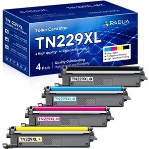 TN229XL High Yield Toner Cartridge 4-Pack Compatible Replacement for Brother ... - Bild 1 von 5