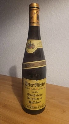 5 Flaschen Wein Peter Mertes  1983er Westhofener Bergkloster Spätlese Rheinhesse - Bild 1 von 4