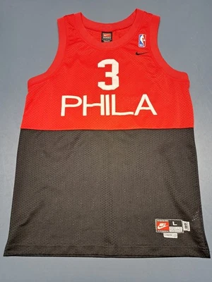 Camiseta Allen Iverson Nike Juvenil Grande De Colección Philadelphia 76ers Negra Roja Foto 1 de 4