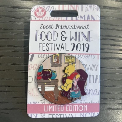 Disney Pin EPCOT Food and Wine Festival 2019 - Winnie Pooh Piglet - LE 4000 - Image 1 of 2