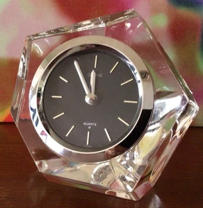 SASAKI ~ Sunform Collection ~ Crystal 6” Quartz Desk Clock ~Japan~ BEAUTIFUL !!~ - Picture 1 of 8