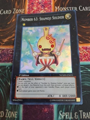 Yugioh Number 63: Shamoji Soldier NUMH-EN031 Super Rare 1st Edition Near Mint - Image 1 of 4