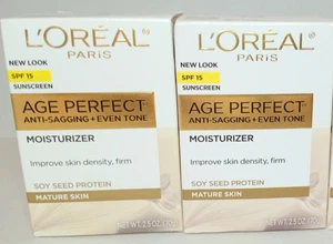 ZWEI L'Oreal Age Perfect Anti-Sagging gleichmäßiger Ton LSF Feuchtigkeitscreme SIEHE BILDER EXPDATE! - Bild 1 von 5