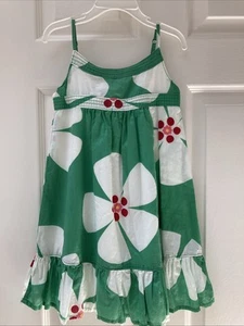 Gap GAPKids Green Floral Ruffle Dress Lightweight -- size XS 4-5 years - Picture 1 of 2