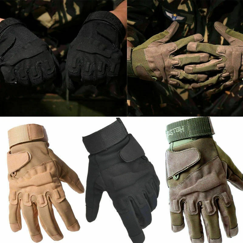 Mens Winter Tactical Warmer Gloves Windproof Military Hunting Full Finger Gloves - Image 1 of 4