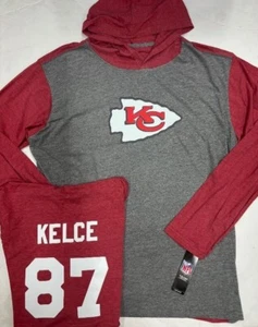 SUDADERA CON CAPUCHA PARA HOMBRE TRAVIS KELCE KANSAS CITY CHIEFS LIGERA NUEVA - Imagen 1 de 2