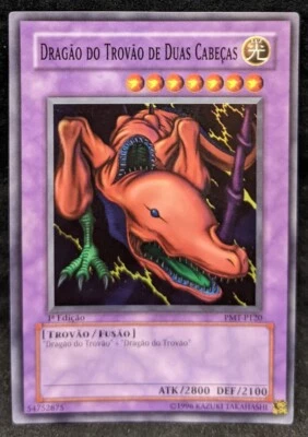 Twin-Headed Thunder Dragon -Yugioh- PMT-P120 -1st Ed-Super Rare -PORTUGUESE- DMG - Image 1 of 4