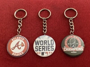 Atlanta Braves World Series Champions memorabilia - 3 x 1.75" keychains L - Picture 1 of 1