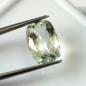 Natural Aquamarine Lustrous Colorless 3.70 Carat Faceted Cushion Cut Loose Stone - Picture 1 of 4