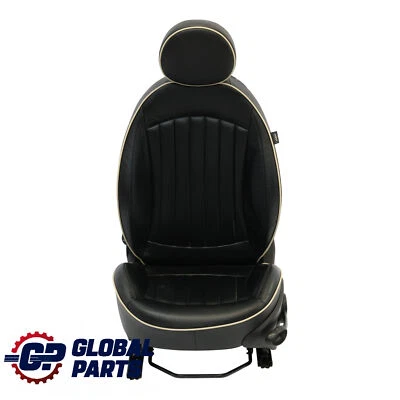 Mini Cooper One R55 R56 Sport Pelle Nera Lounge Sedile Anteriore Sinistro - Imagen 1 de 4