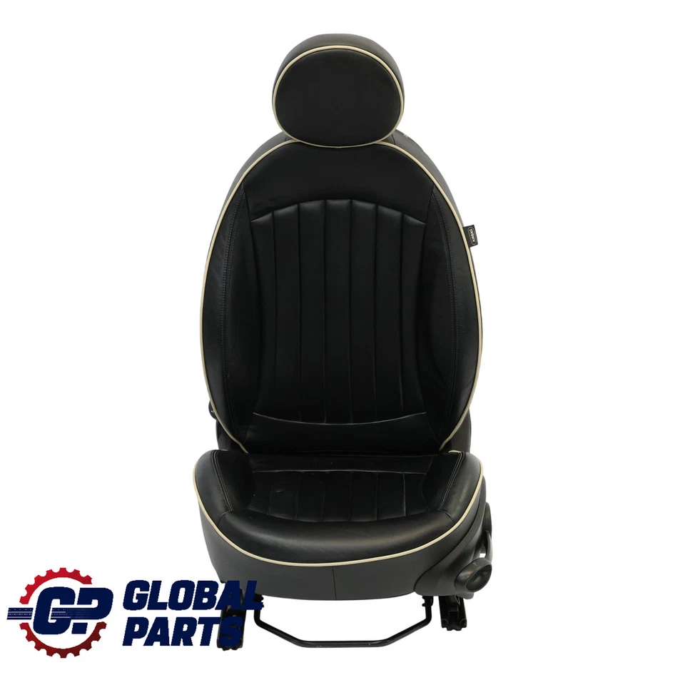 Mini Cooper One R55 R56 Sport Pelle Nera Lounge Sedile Anteriore Sinistro - Imagen 1 de 4