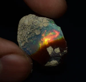 Dry Opal Rough 10.30 Carat Natural Ethiopian Welo Opal Raw Fire Opal Gemstone - Foto 1 di 5