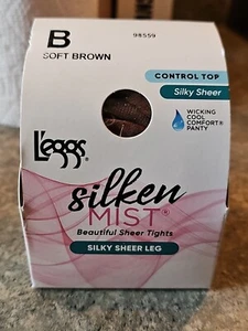 Leggs L'eggs Silken Mist Ultra Sheer Control Top Soft Brown sz B - Bild 1 von 4