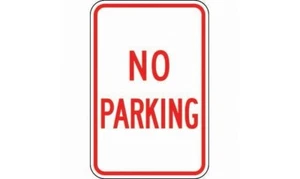NO PARKING OFFICIAL HIP WARNING SIGN, HIGHLY VISIBLE 12X18 - Picture 1 of 2