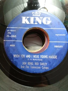 Don Reno, Red Smiley - I never get to hold you in my arms 45rpm VG+ King 5065 - Picture 1 of 3