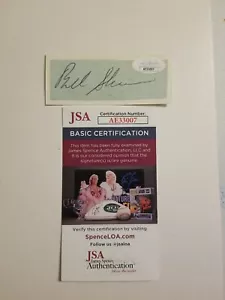 Bill Sherman Signature Cut Aoutograph JSA Authenticated Boston Celtics - Picture 1 of 2