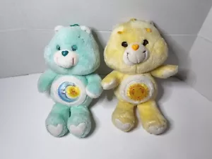 Vintage Care Bear Bedtime Plush 13" Moon Funshine Sleepy Eyes Kenner 1983 lot 2! - Picture 1 of 3