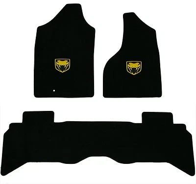 Lloyd Mats LUXE 3 件套垫子套装道奇 SRT-10 Viper 卡车 * 前垫黄色毒蛇 — 第 1/4 张图片