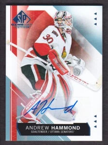 2015-16 SP Game Used Hockey Autograph Blue #50 Andrew Hammond Auto - Picture 1 of 2