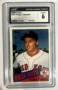 1985 Topps #181 Roger Clemens – Boston Red Sox Rookie Card CGC Graded 6 EX/NM - Picture 1 of 2