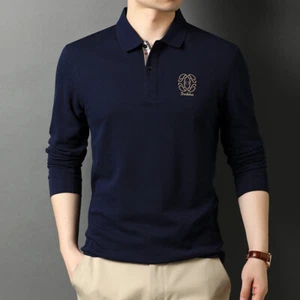 ZONBAILON Winter 100 % Baumwolle warm lang Mode Freizeit Herren Ärmel Poloshirt - Bild 1 von 20