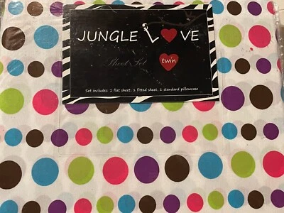 Colorful Multi Color Polka Dot Twin Bed Sheet Set - Изображение 1 из 4