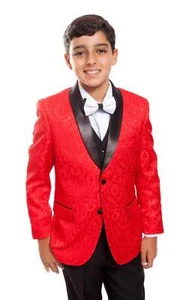 Tazio B391-4 5 Pieces Boys Tuxedo Red - Picture 1 of 16