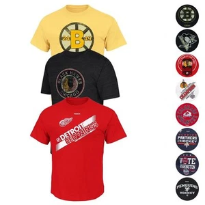NHL Oficial Equipo Reebok Logotipo Gráfico Actualidad y CCM Camiseta Para Hombre - Imagen 1 de 46