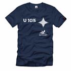 T-shirt U Boot 105 Wh wojskowa wojna światowa łódź podwodna herb marynarki wojennej herb odznaka #3108