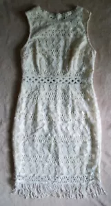 LULUS Women's Off White Ivory Cream Lace Short Dress Sz XS - Picture 1 of 11