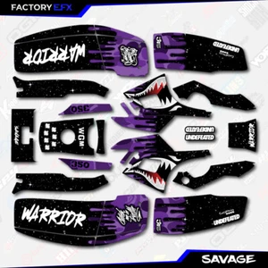 Kit de gráficos para guardabarros de carreras camuflaje púrpura se adapta a las calcomanías Yamaha Warrior 350 - Imagen 1 de 2
