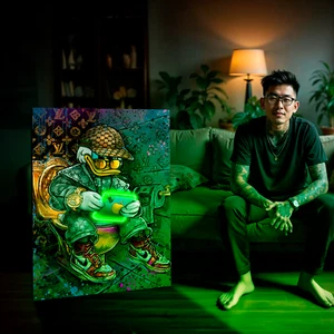 Bild mit LED Beleuchtung "Brainstorm " - Dagobert - Bild 1 von 4