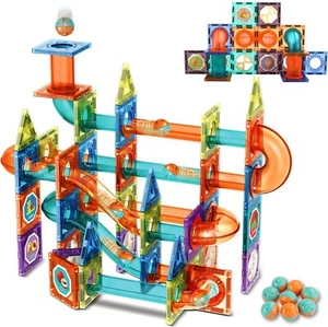 98Teile Magnetische Bausteine Konstruktion Bauen Blöcke Murmelbahn Set 6.5CM KD - Bild 1 von 7
