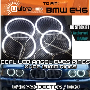 x4 PROYECTOR BMW E46 XENÓN 8000K TINTE BLANCO AZUL CCFL ANILLOS DE ÁNGEL VENDEDOR DEL REINO UNIDO - Imagen 1 de 4